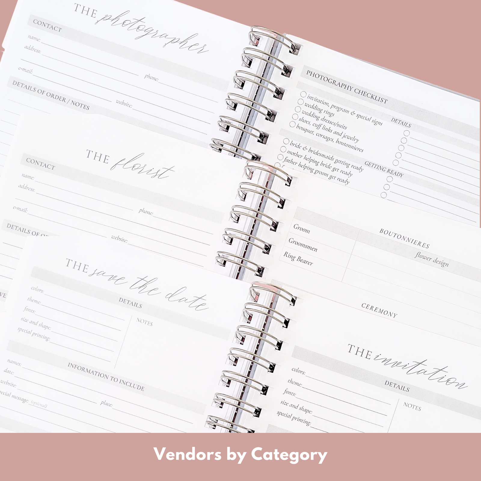 Monogram Bouquet Wedding Planner