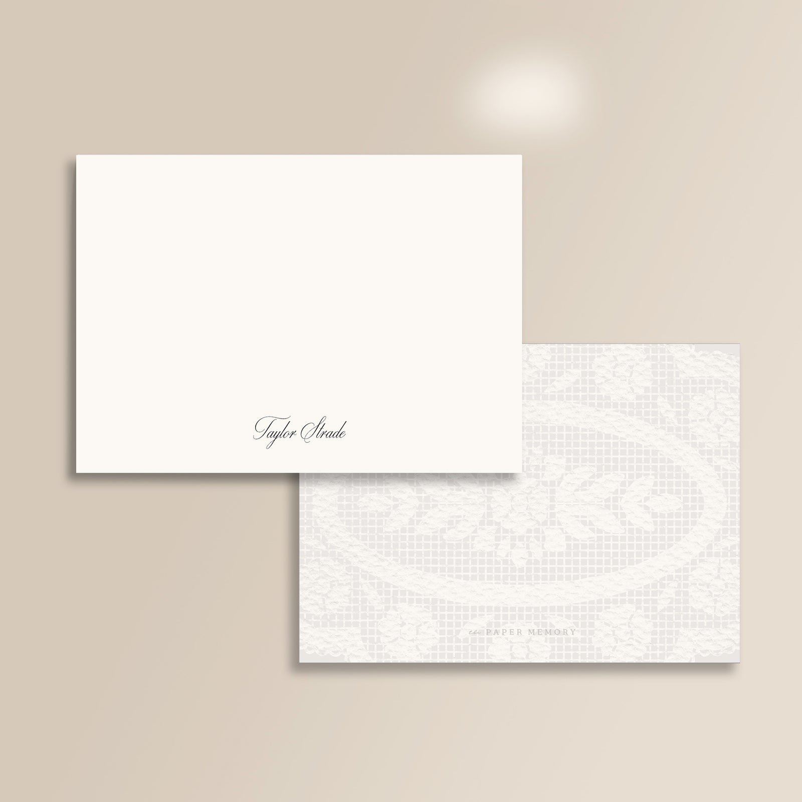 Classic Lace Flat Notecard Set
