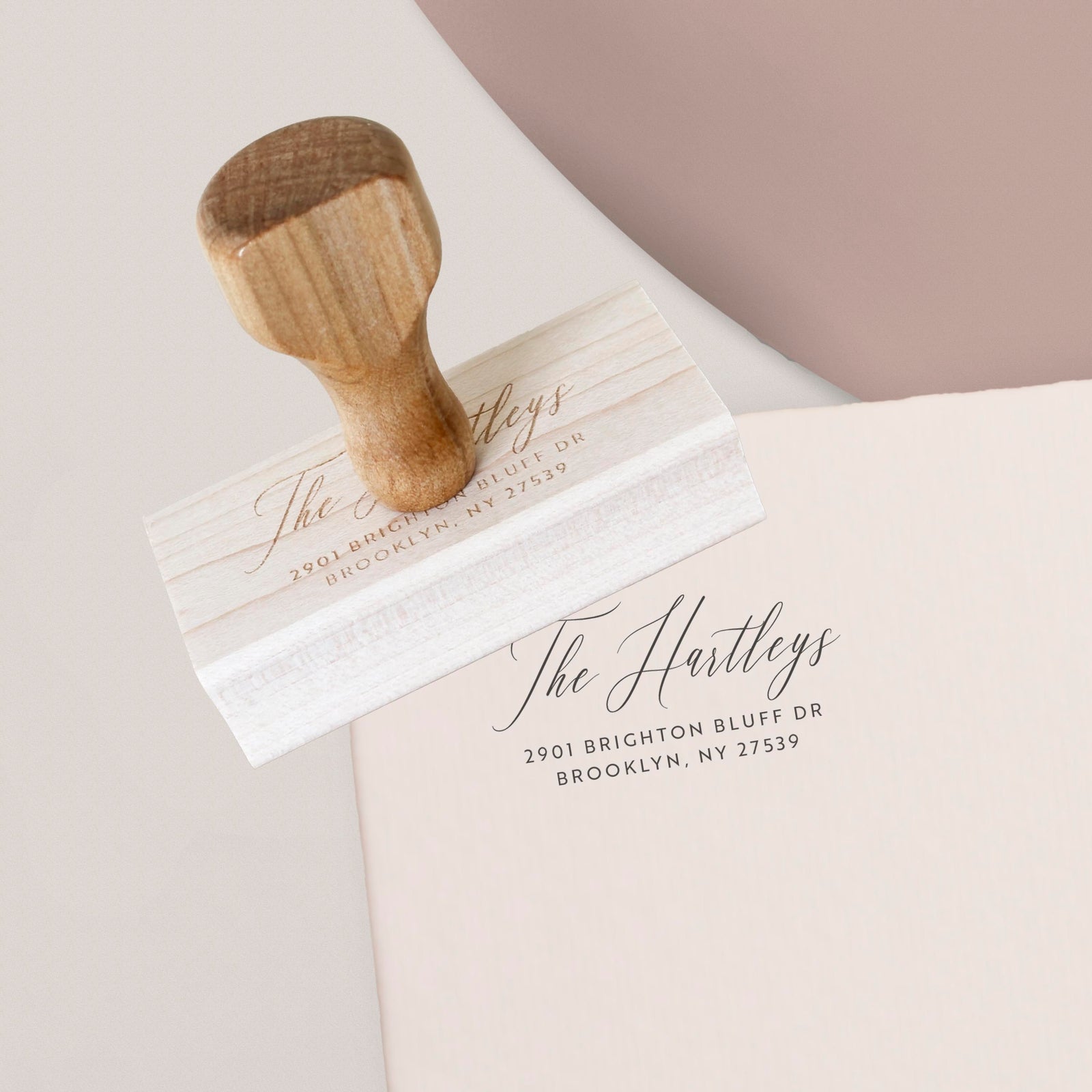 Elegant return address stamp