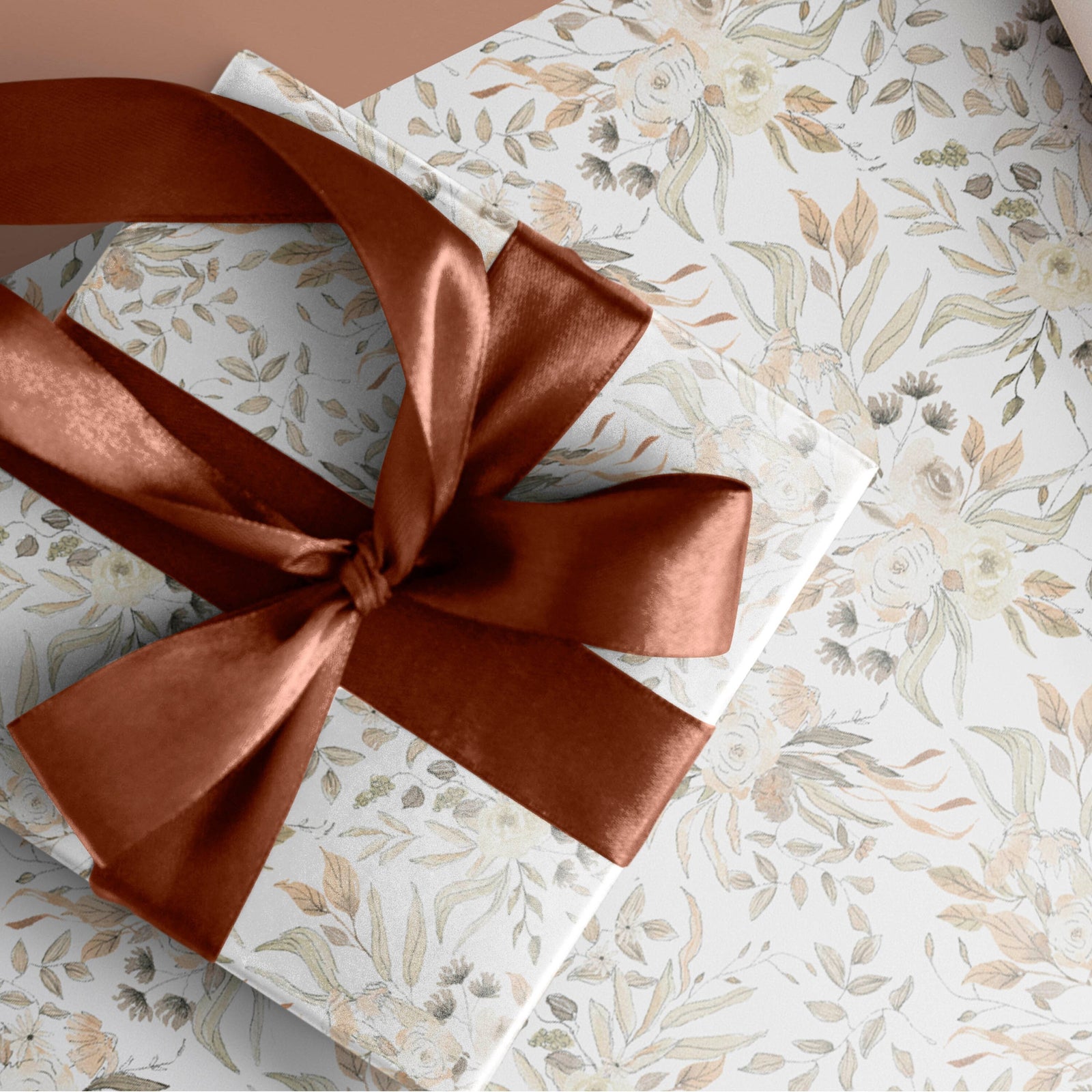 Beige Botanical Wrapping Paper