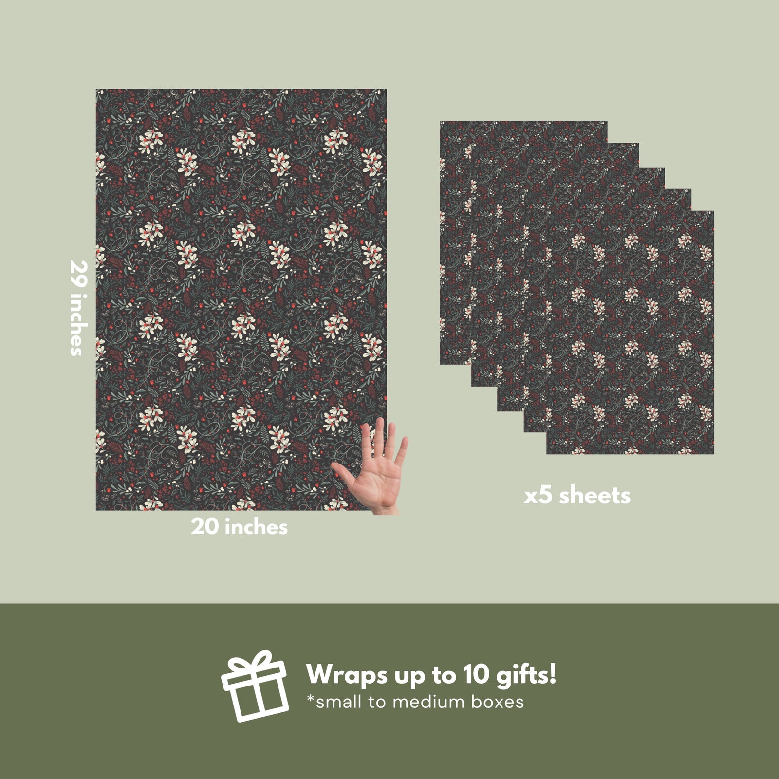 Mistletoe Christmas Wrapping Paper