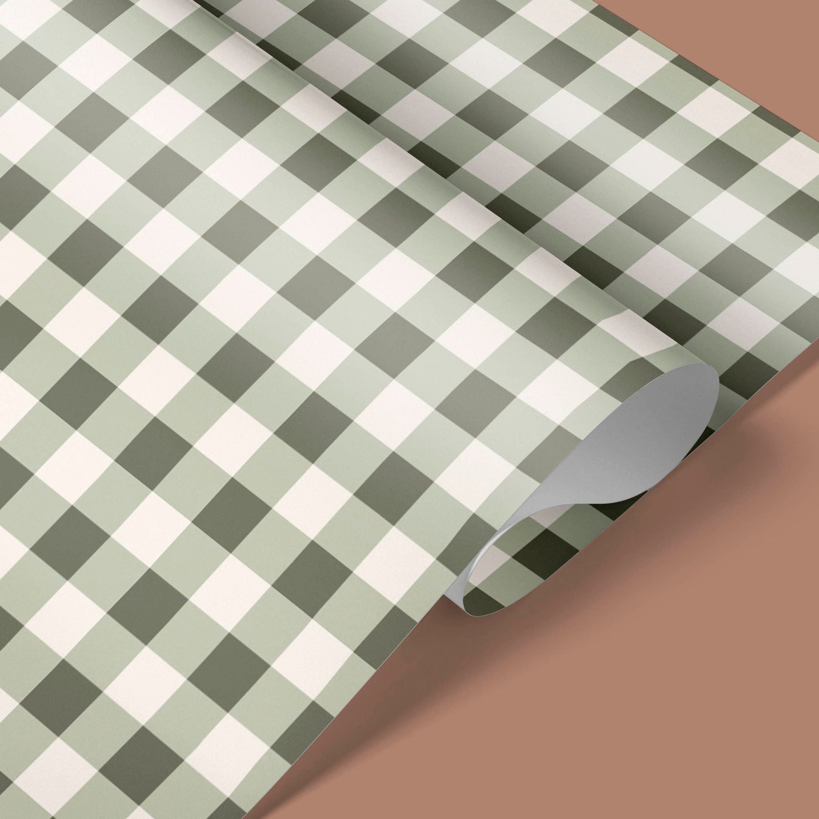 Sage Plaid Christmas Wrapping Paper