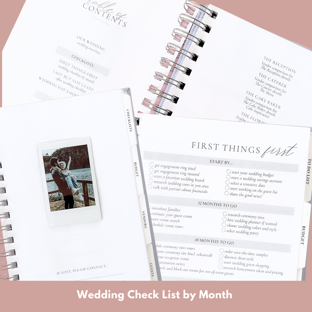 Wedding Planner & Organizer Book - USA / Canada - Floral Edition