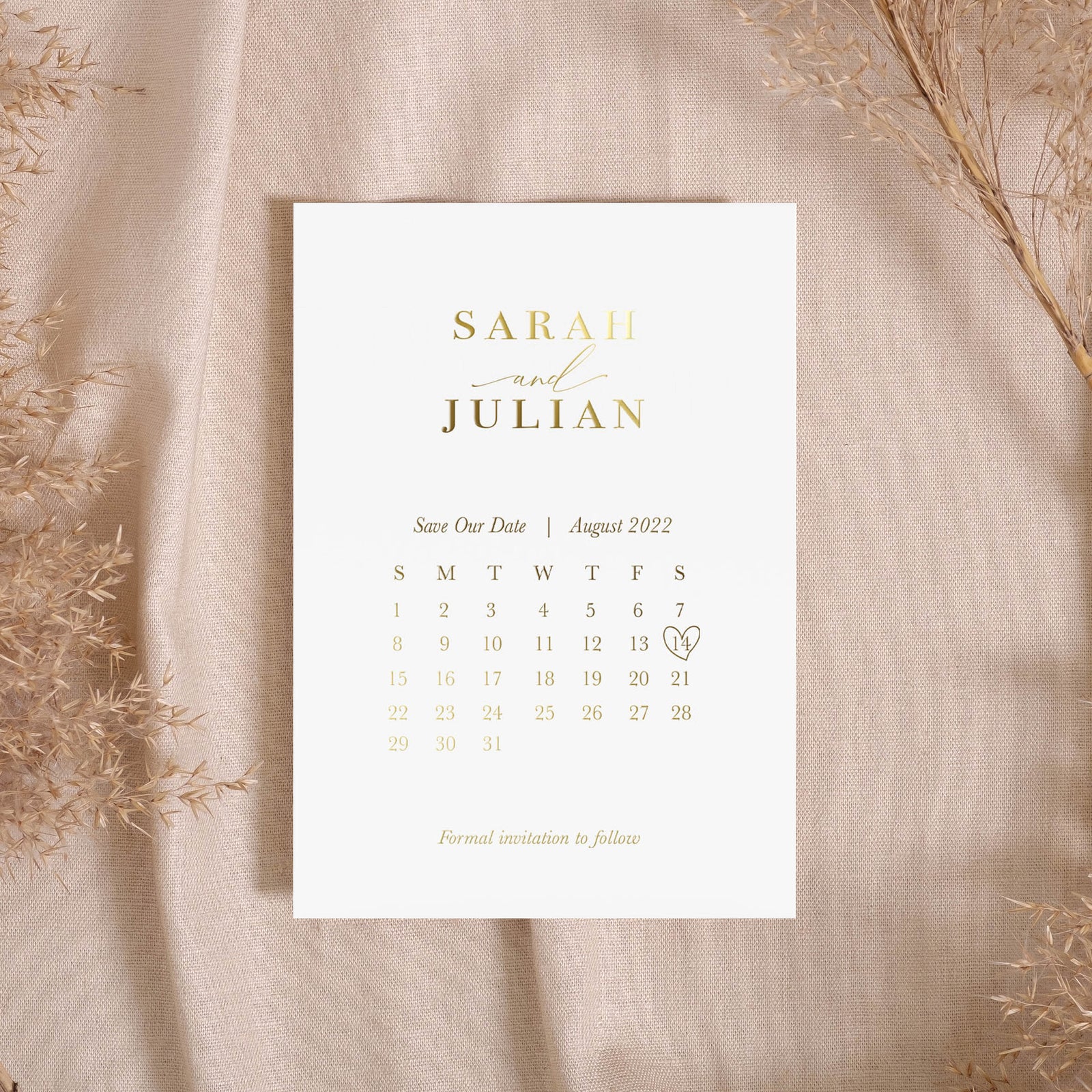 Calendar | Foil Save the Date Cards