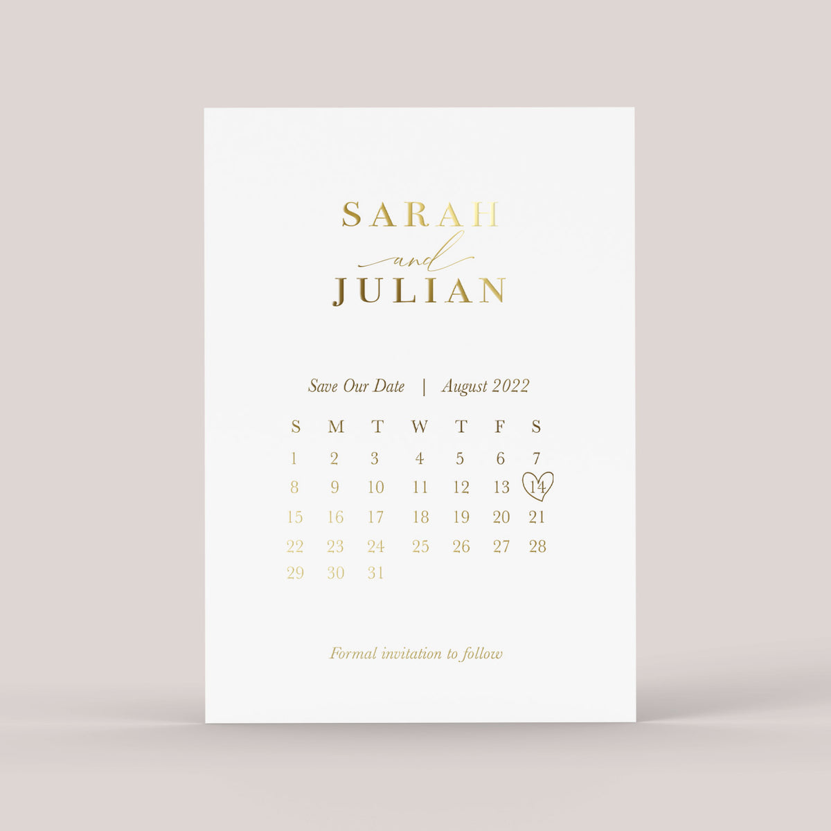 Calendar | Foil Save the Date Cards