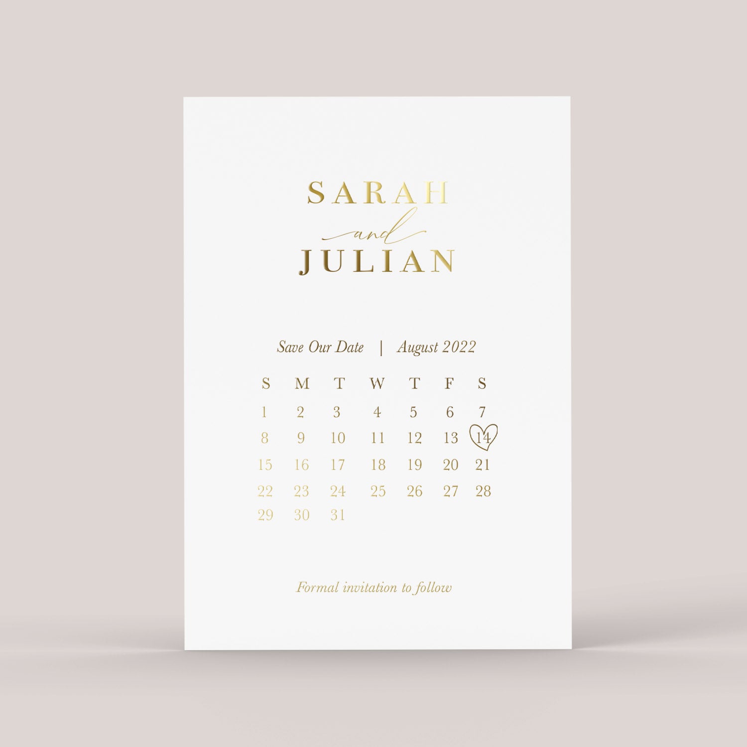 Calendar | Foil Save the Date Cards
