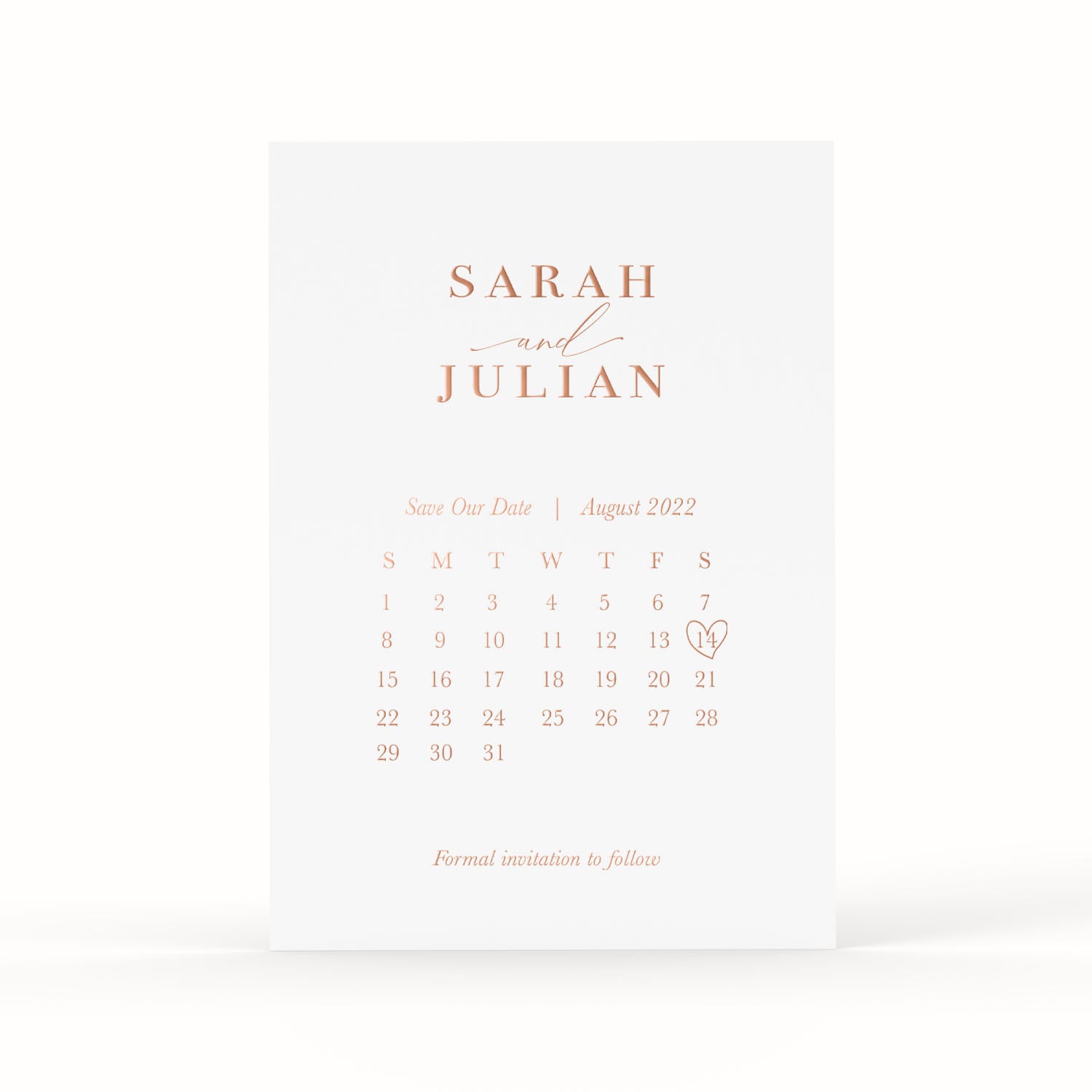 Calendar | Foil Save the Date Cards