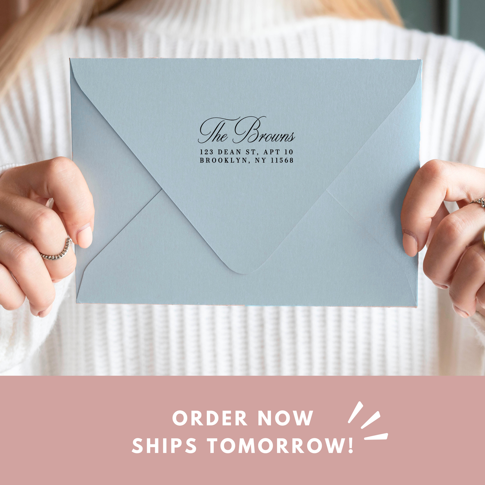 Elegant return address stamp