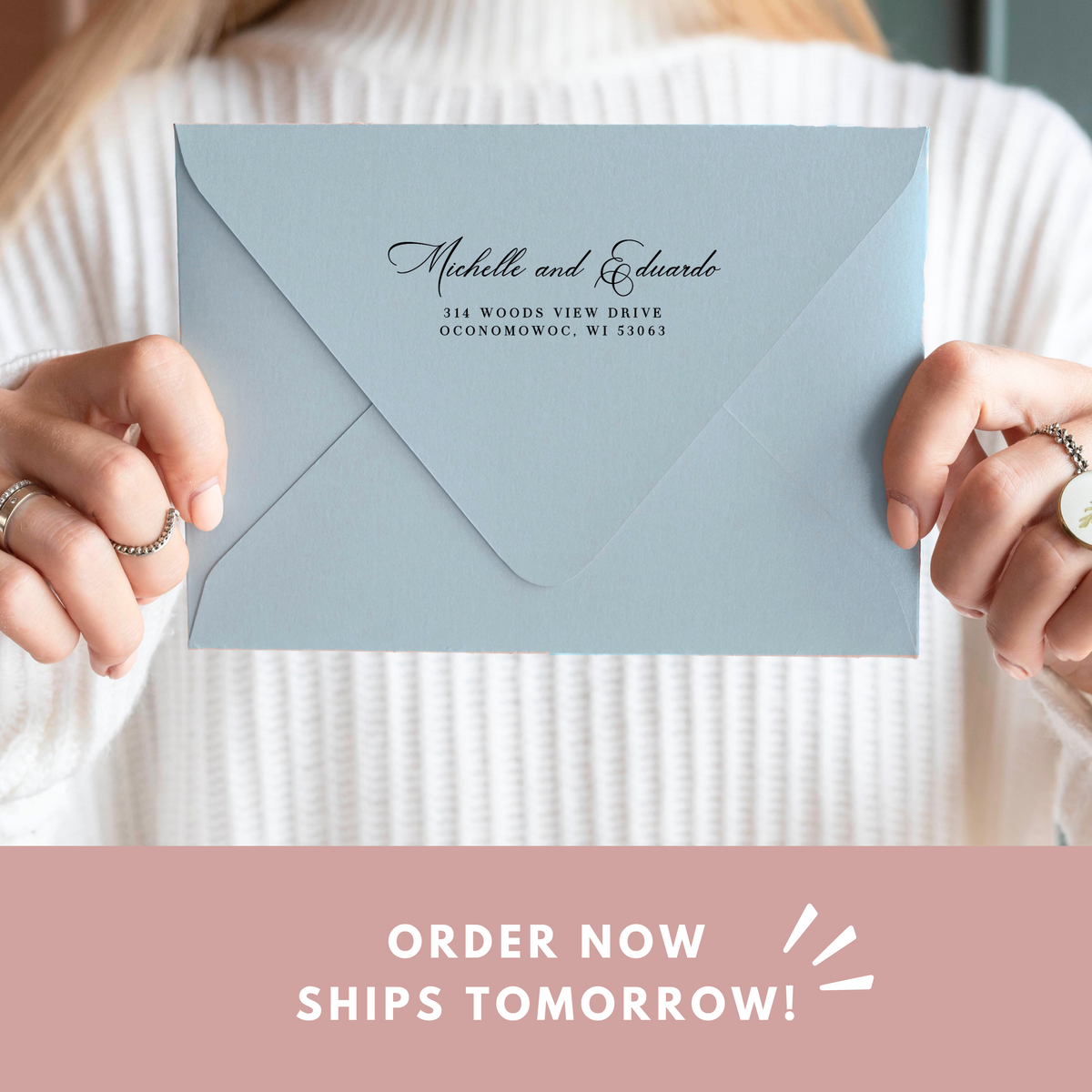 Elegant return address stamp