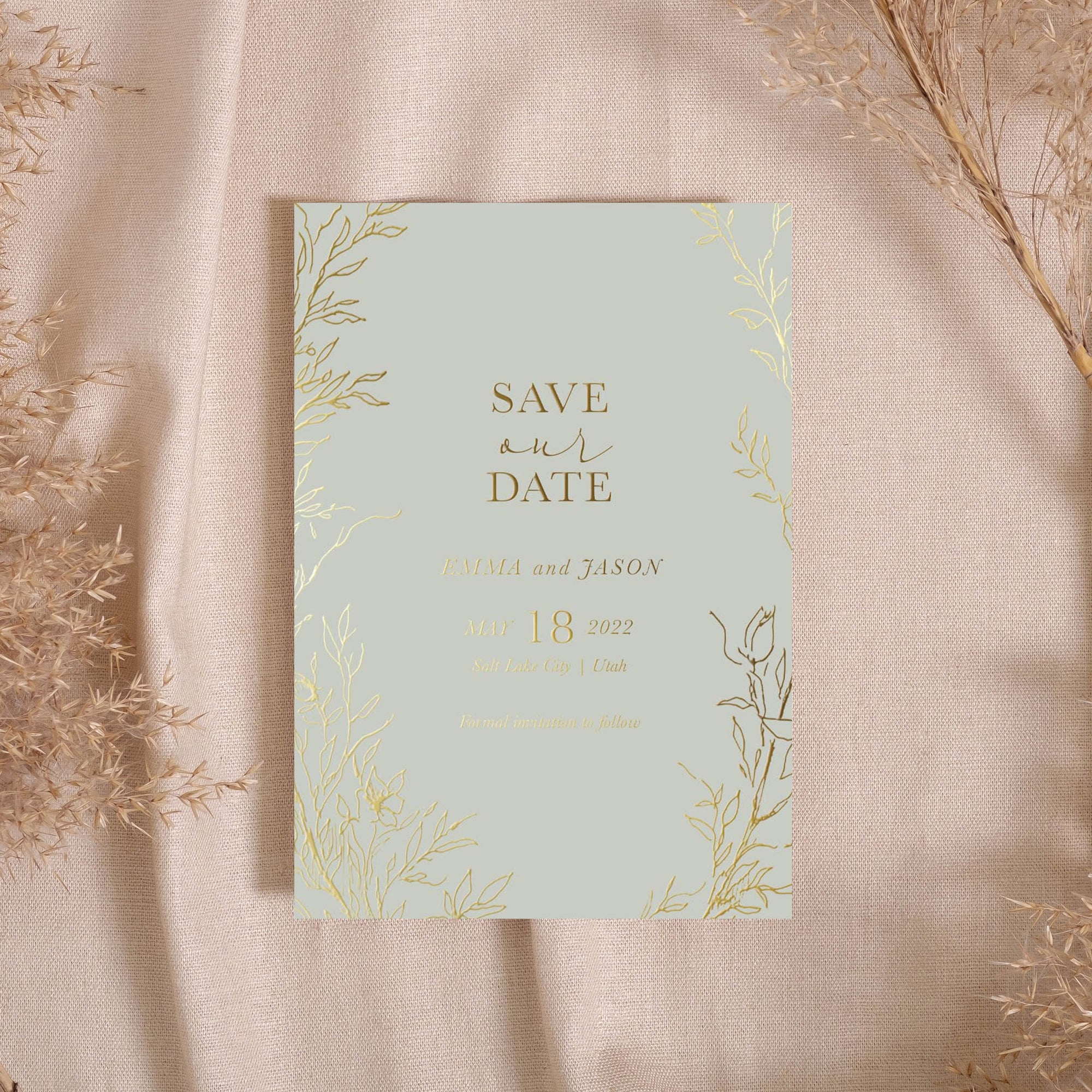 Floral | Foil Save the Date Cards