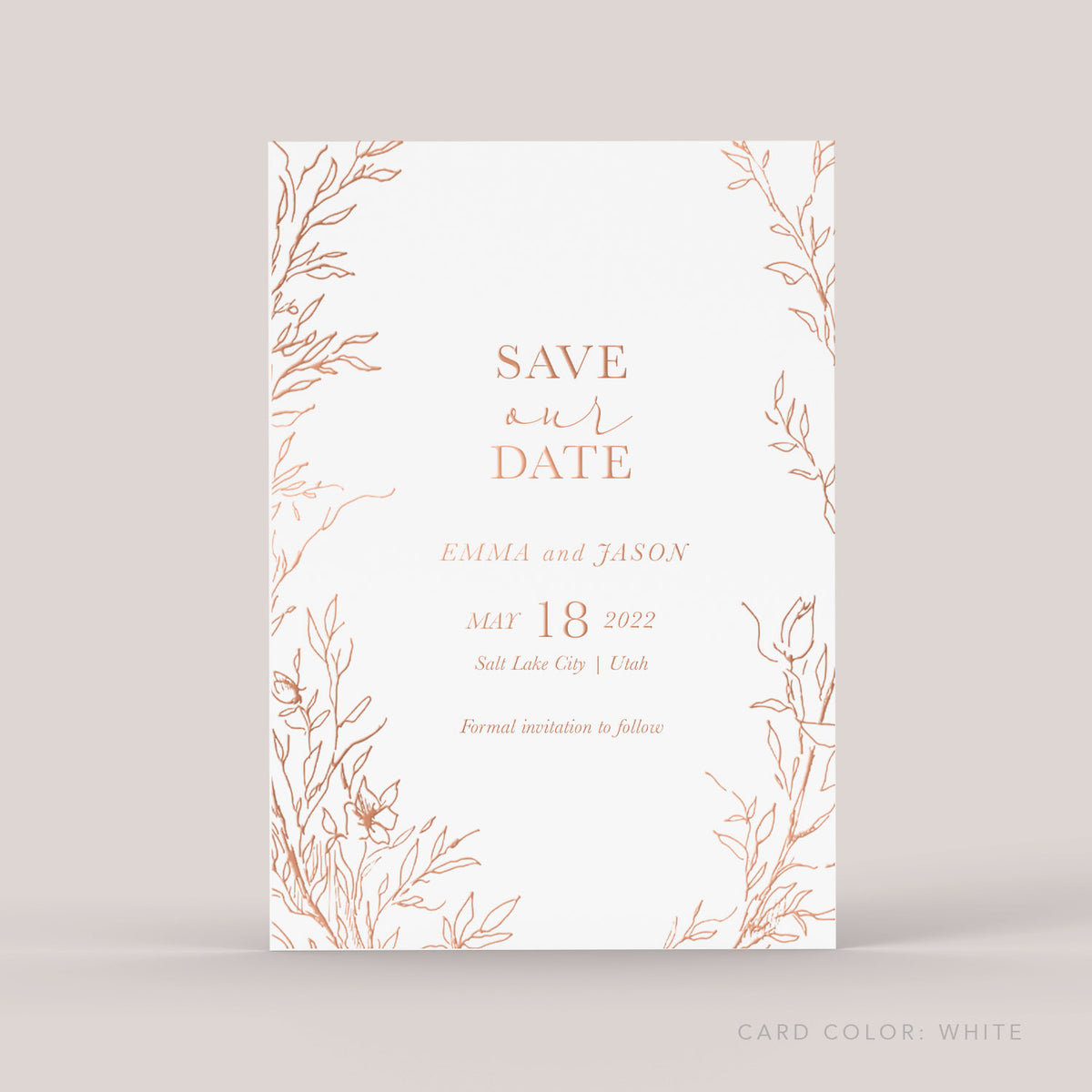 Floral | Foil Save the Date Cards
