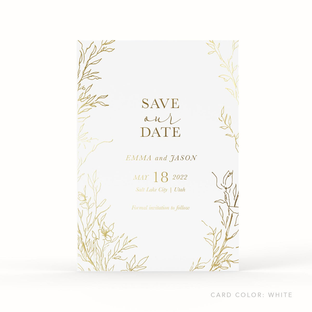 Floral | Foil Save the Date Cards