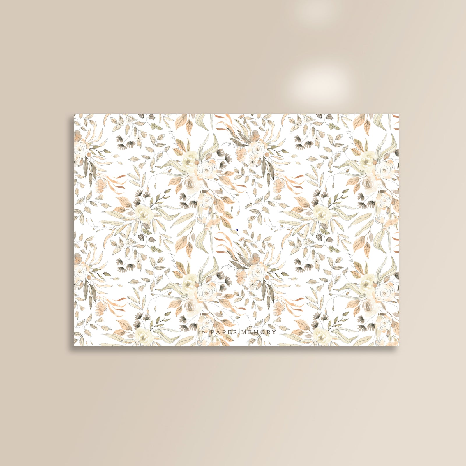 Ivory Bouquet Flat Notecard Set