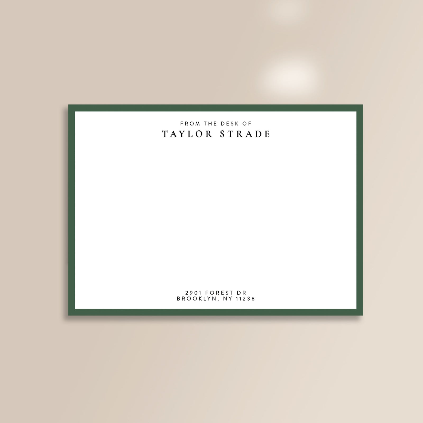 Emerald Flat Notecard Set
