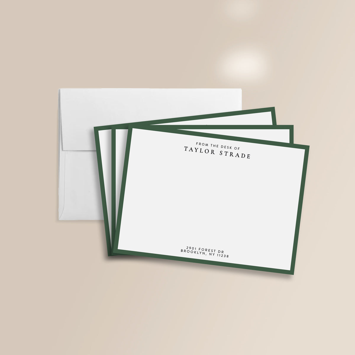 Emerald Flat Notecard Set