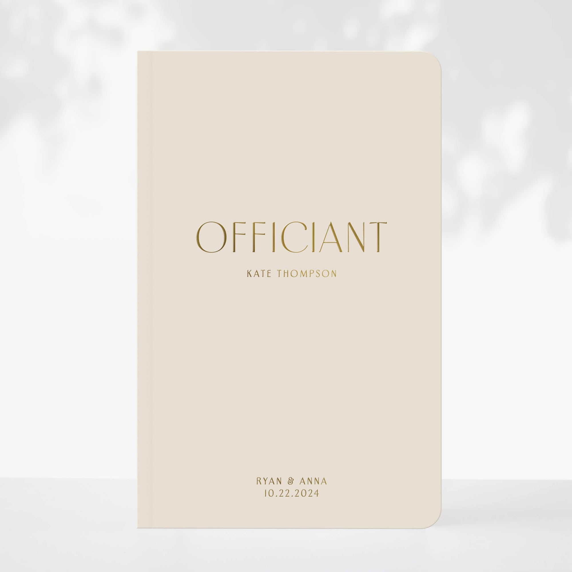 Modern Minimal Officiant Book