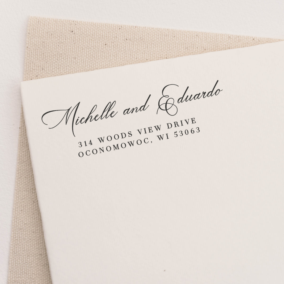 Elegant return address stamp