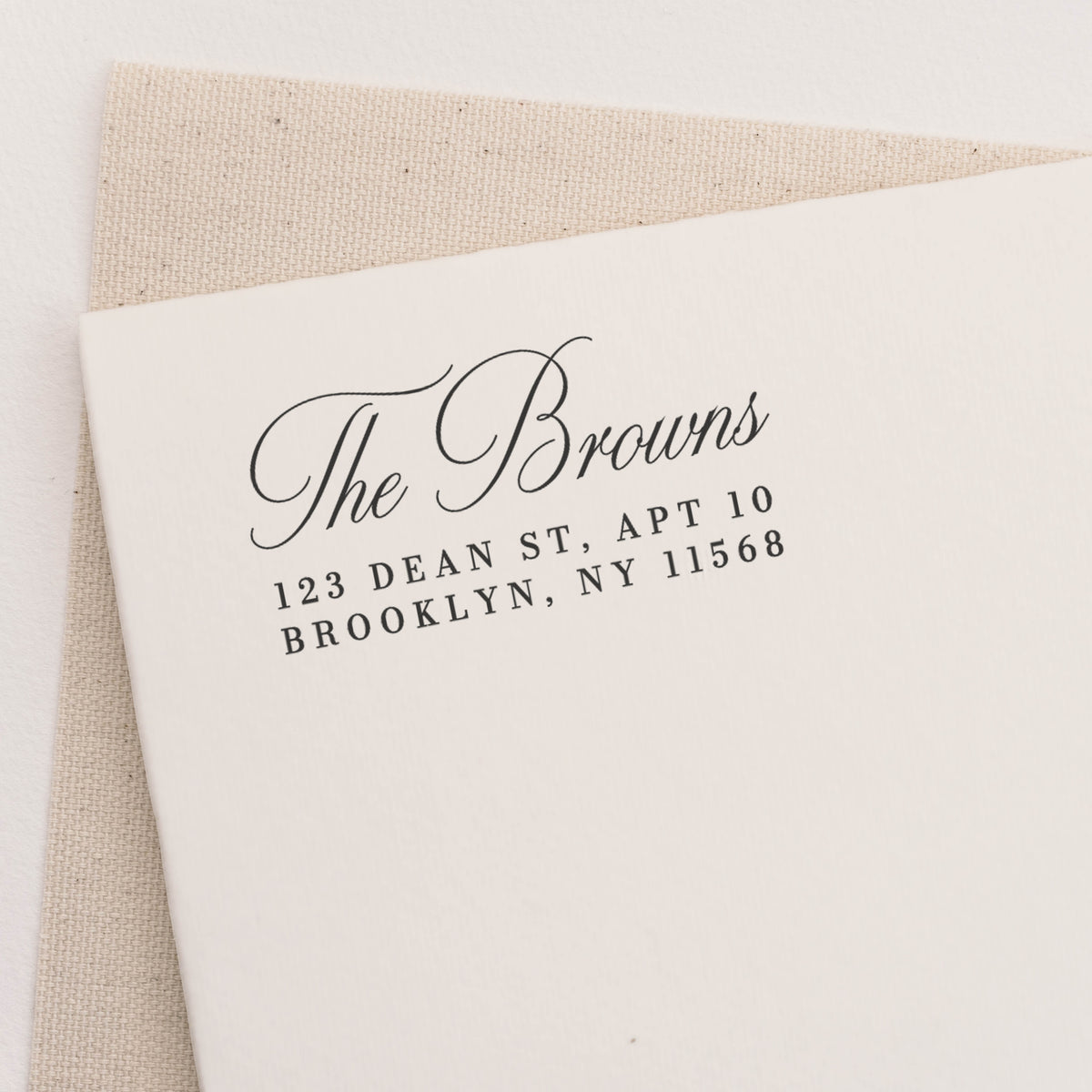 Elegant return address stamp