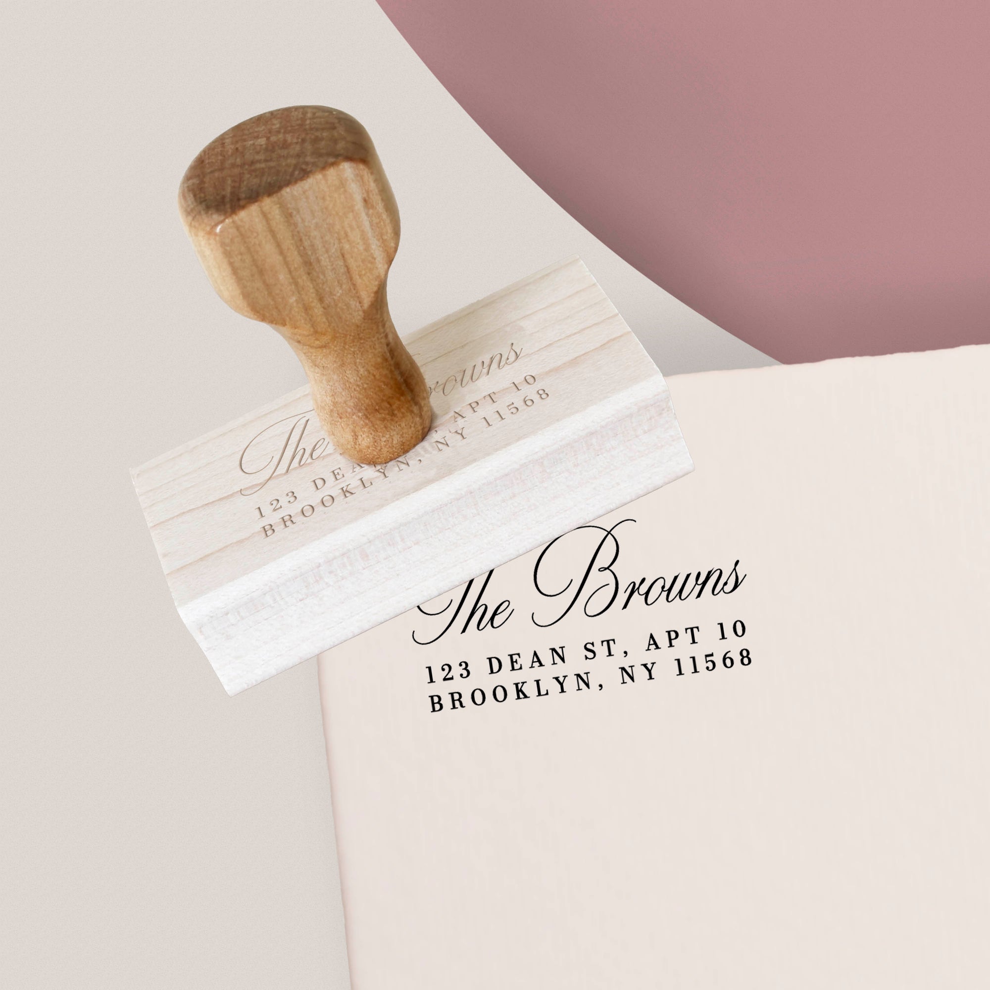 Elegant return address stamp