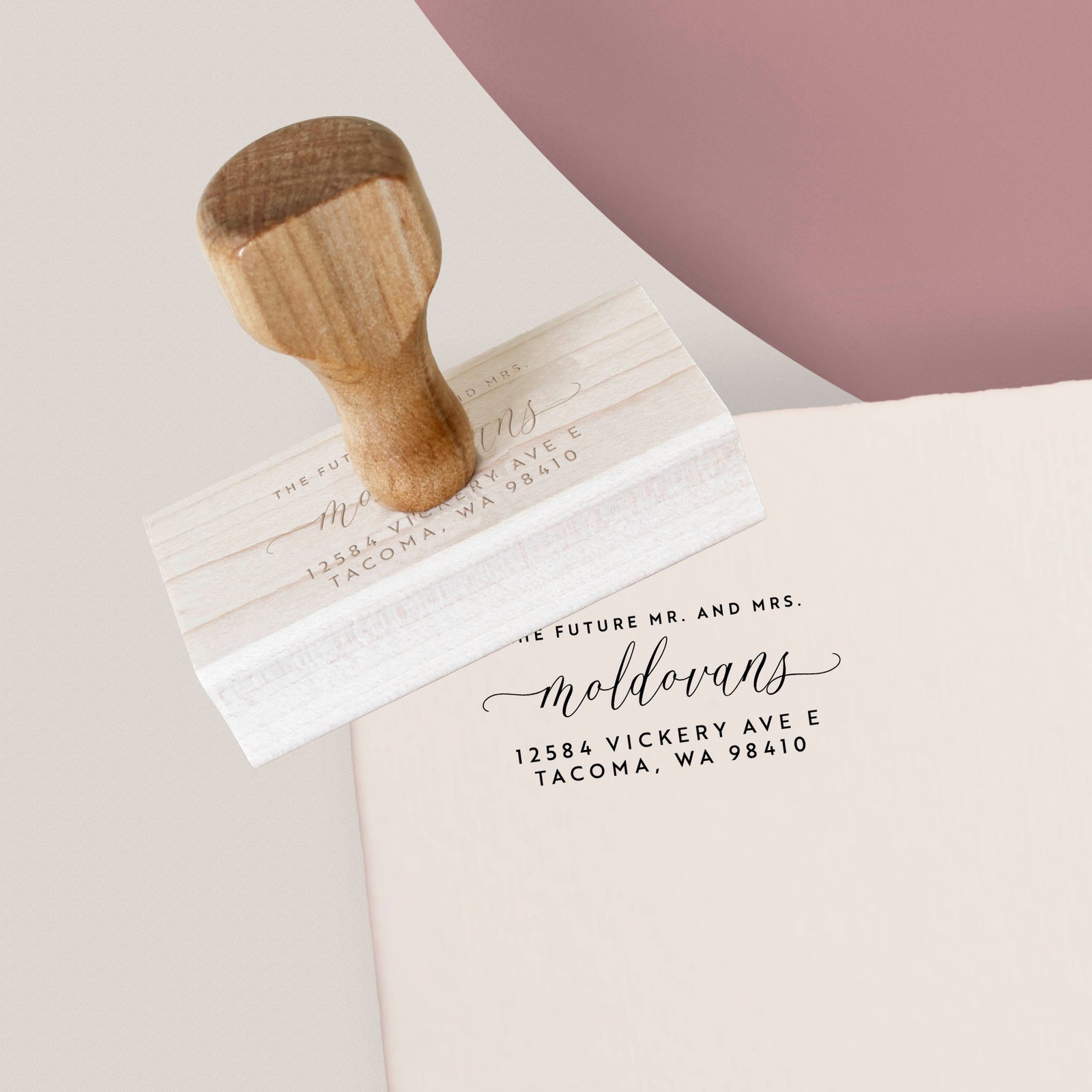 Mr & Mrs return address stamp