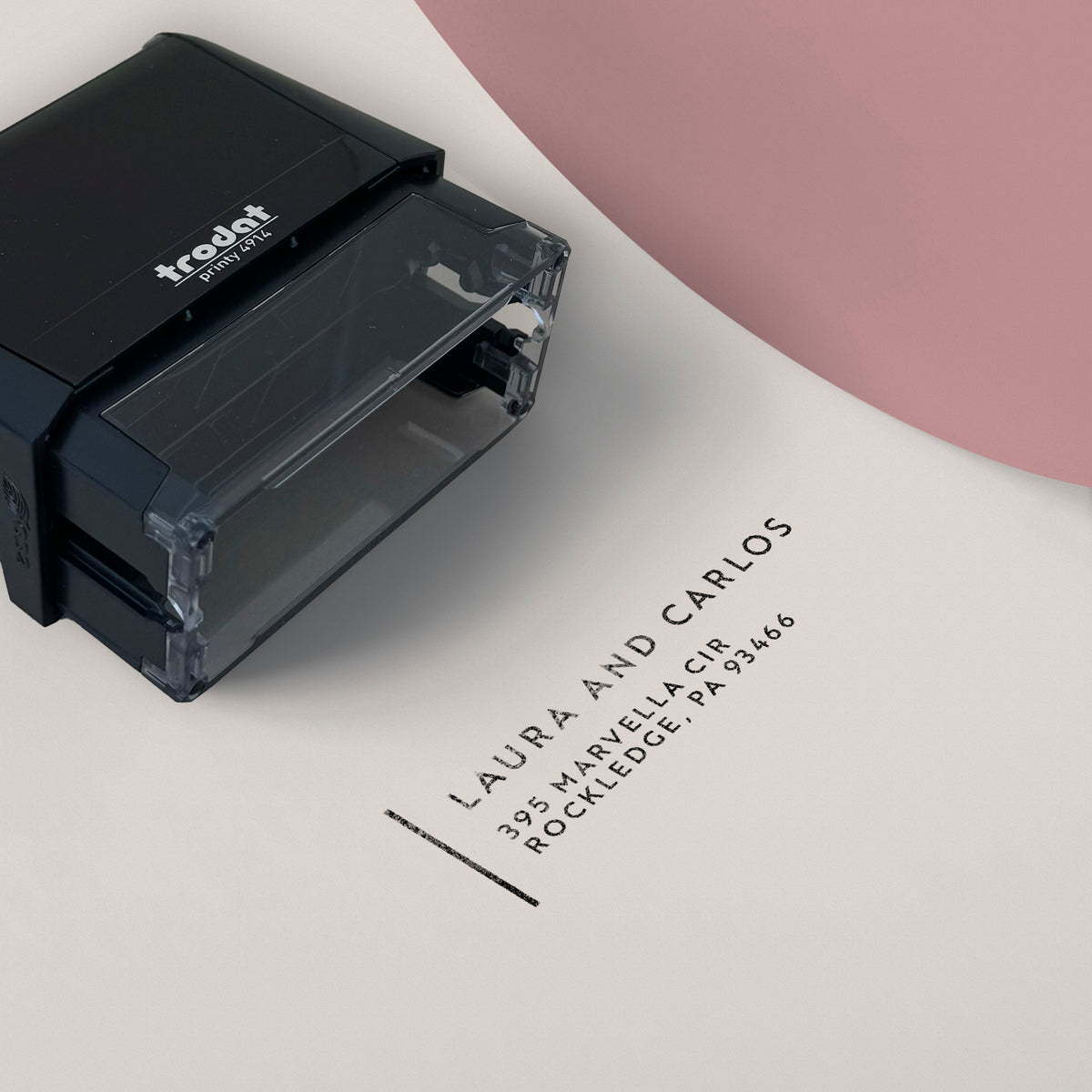 Modern return address stamp