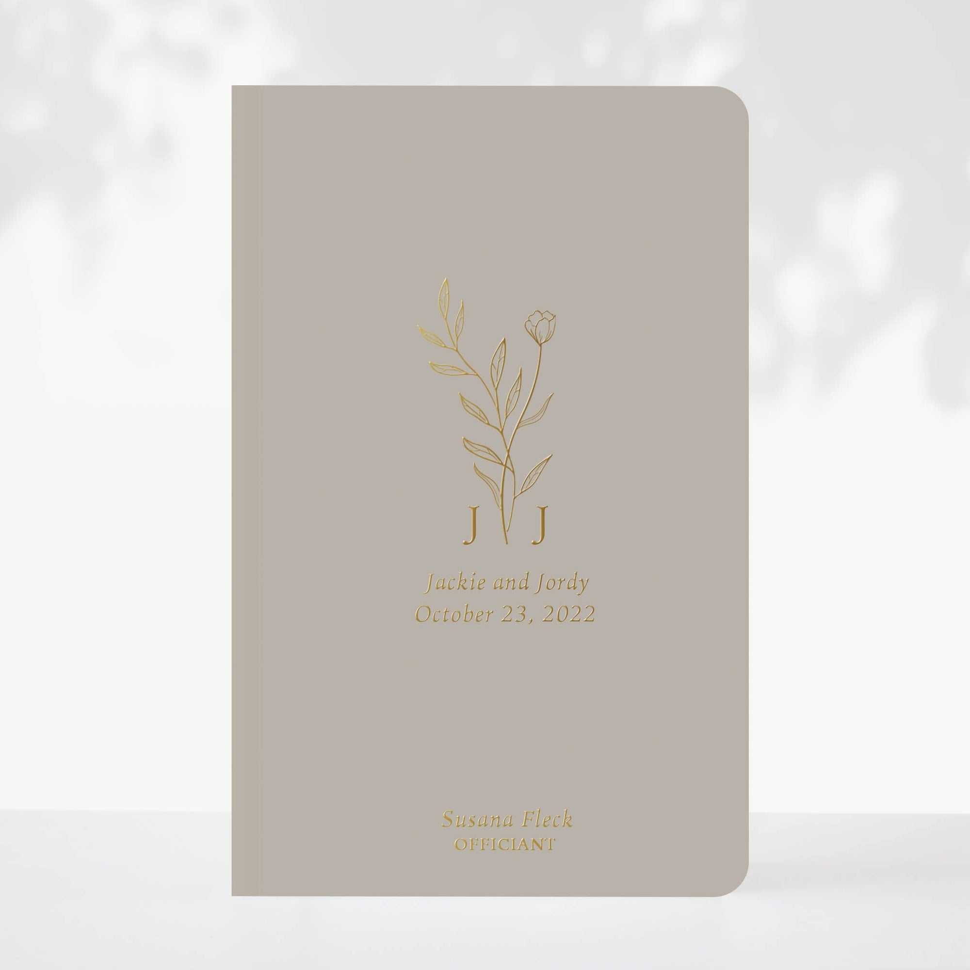 Personalized Officiant Book (Various colors available) A2 Floral