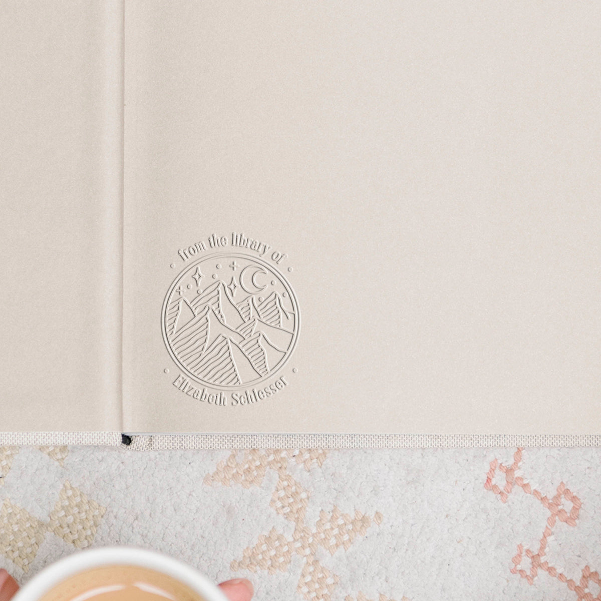 Mountain Book Embosser | Personalized Library Stamp | Ex Libris | This book belongs to | Book lover gift, Teacher gift, Gift For Her