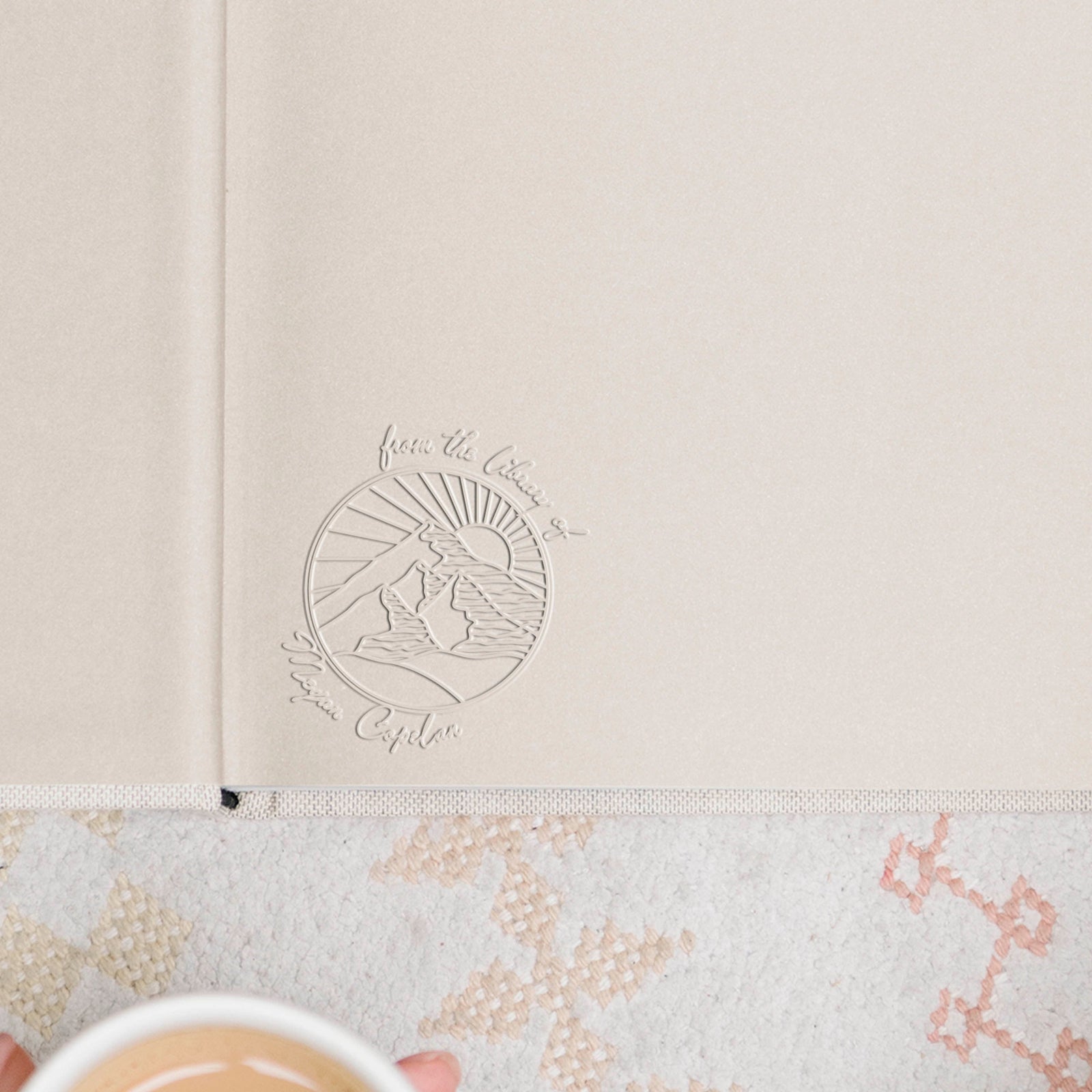 Mountain Book Embosser | Personalized Library Stamp | Ex Libris | This book belongs to | Book lover gift, Teacher gift, Gift For Her