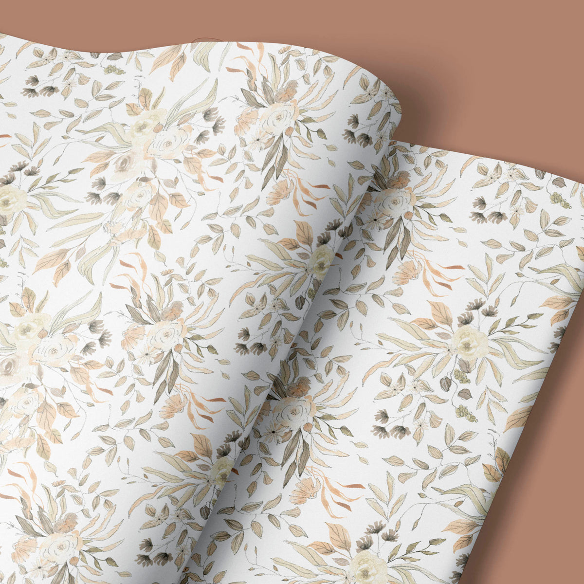 Beige Botanical Wrapping Paper