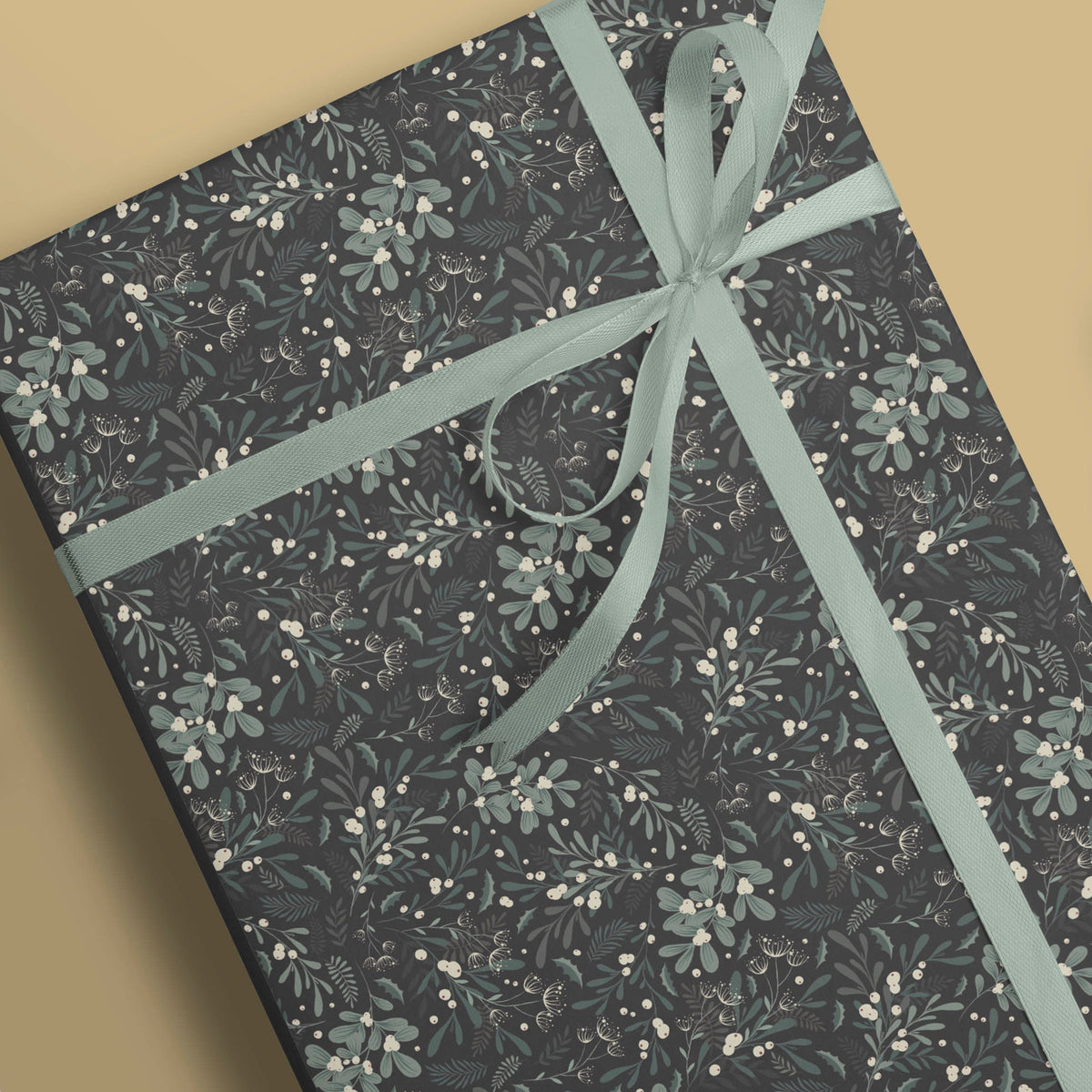 Winter Greenery Christmas Wrapping Paper