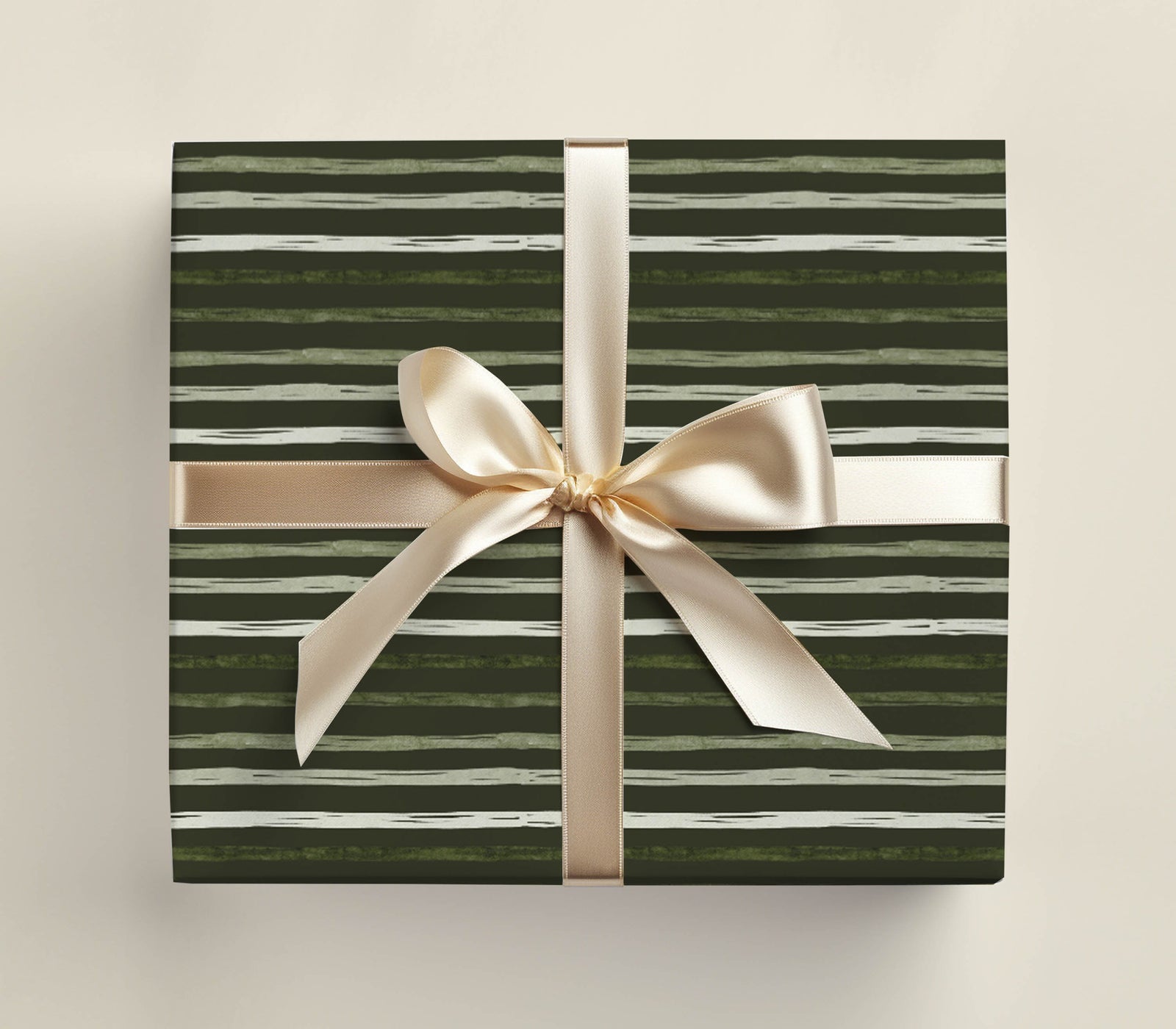 Evergreen Stripe Christmas Wrapping Paper