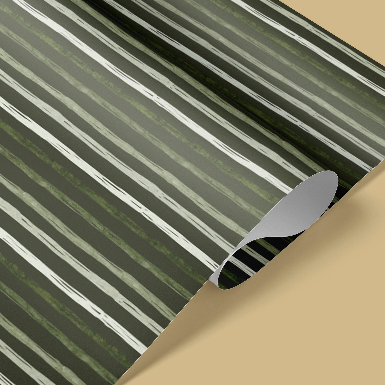 Evergreen Stripe Christmas Wrapping Paper
