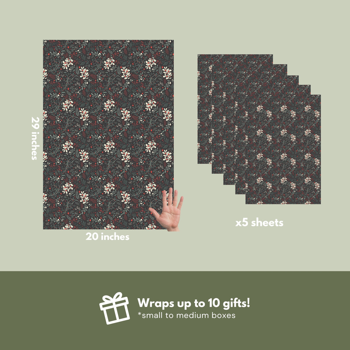 Mistletoe Christmas Wrapping Paper