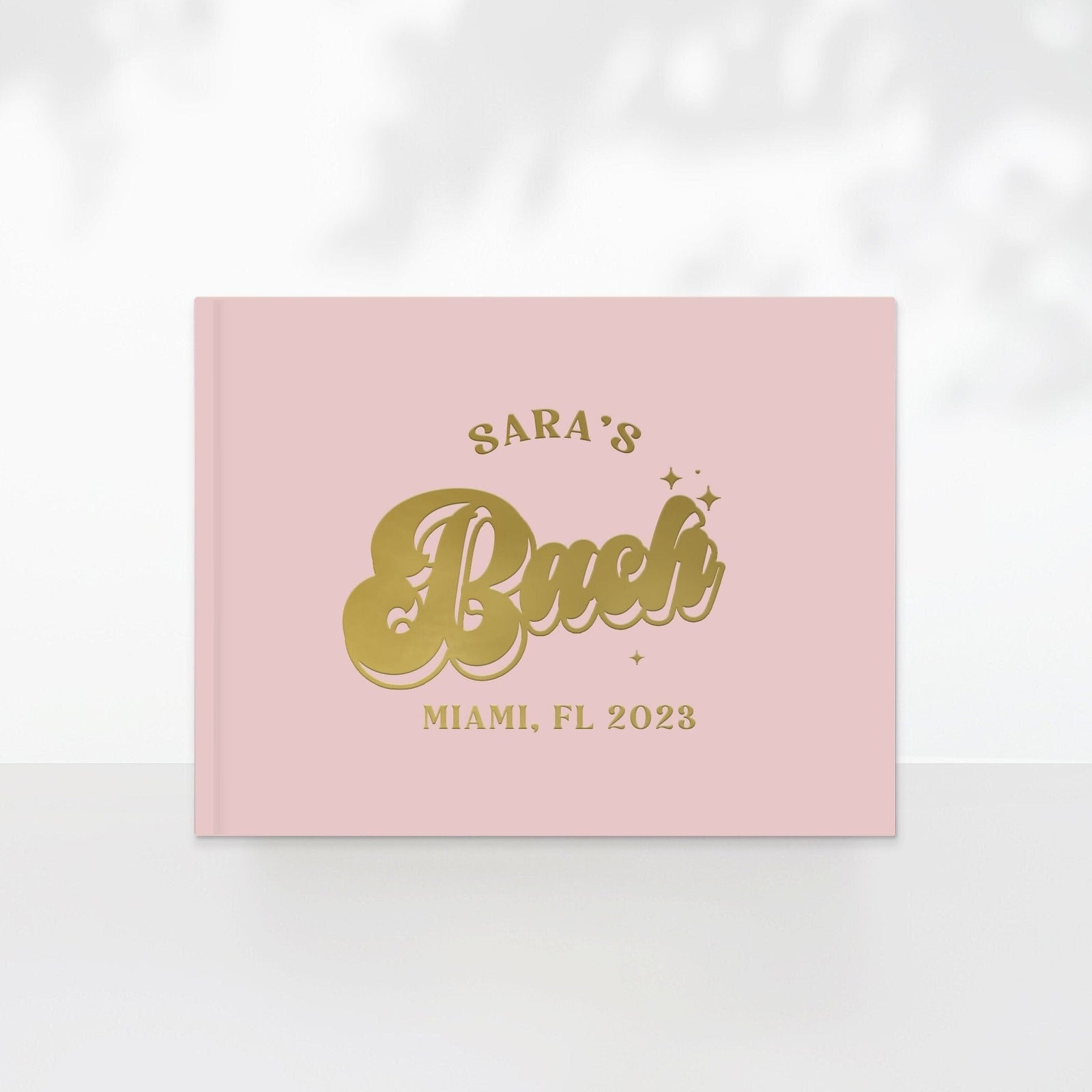 Retro Bachelorette Album / Bridal Shower Guest Book / Scrapbook / Real Gold Foil / Instant Photo Album / 70's Bach Party Photo Book