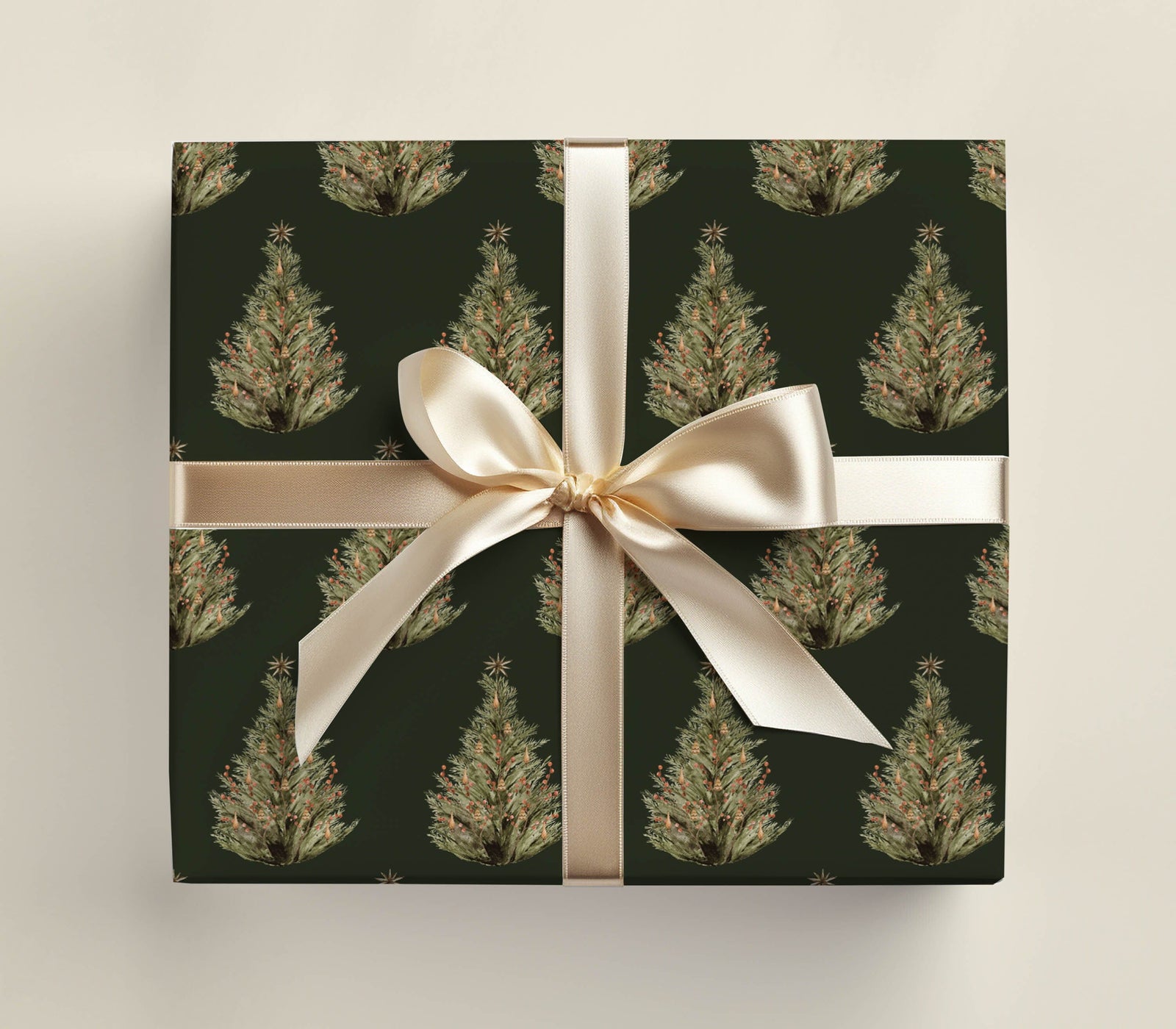 Evergreen Christmas Tree Wrapping Paper