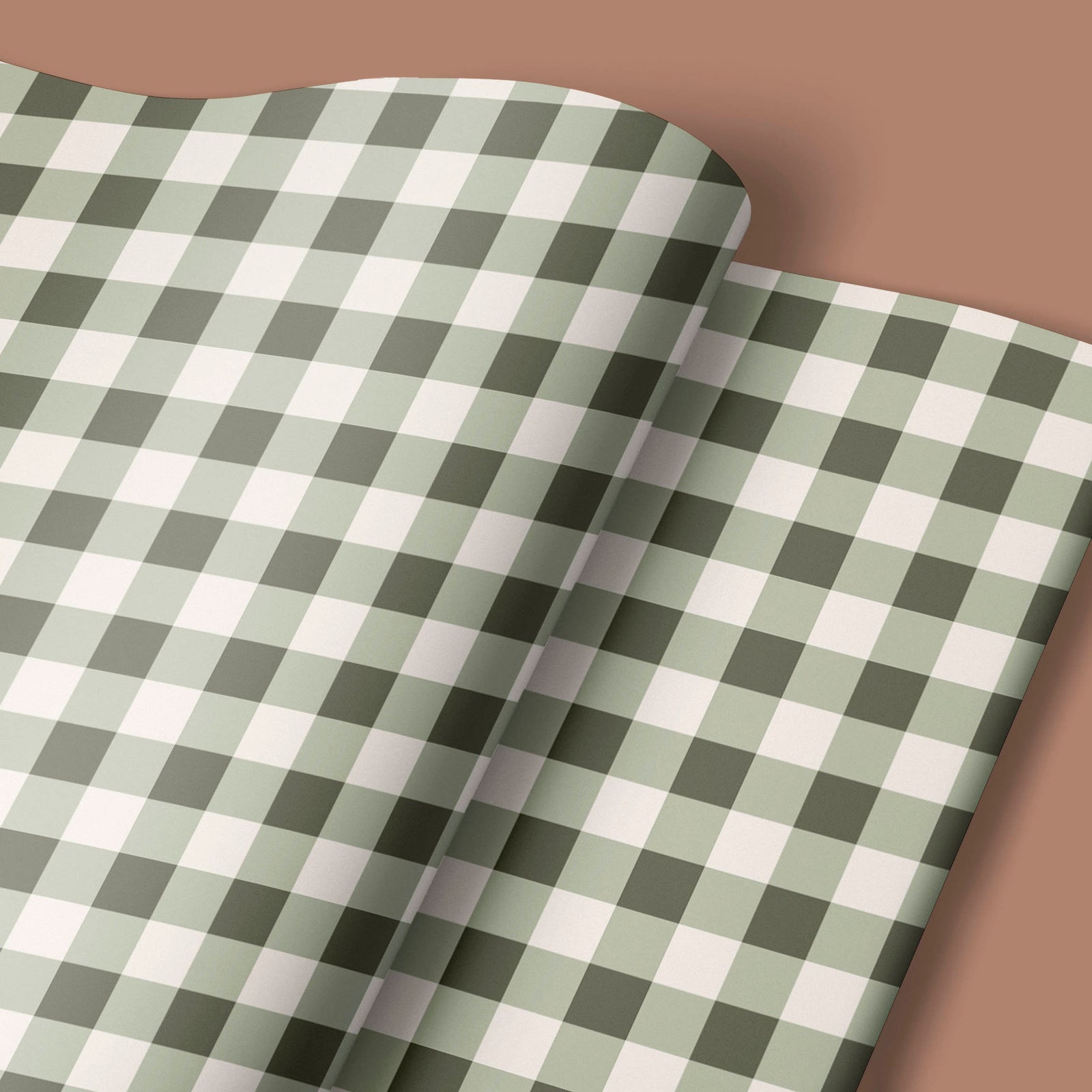 Sage Plaid Christmas Wrapping Paper