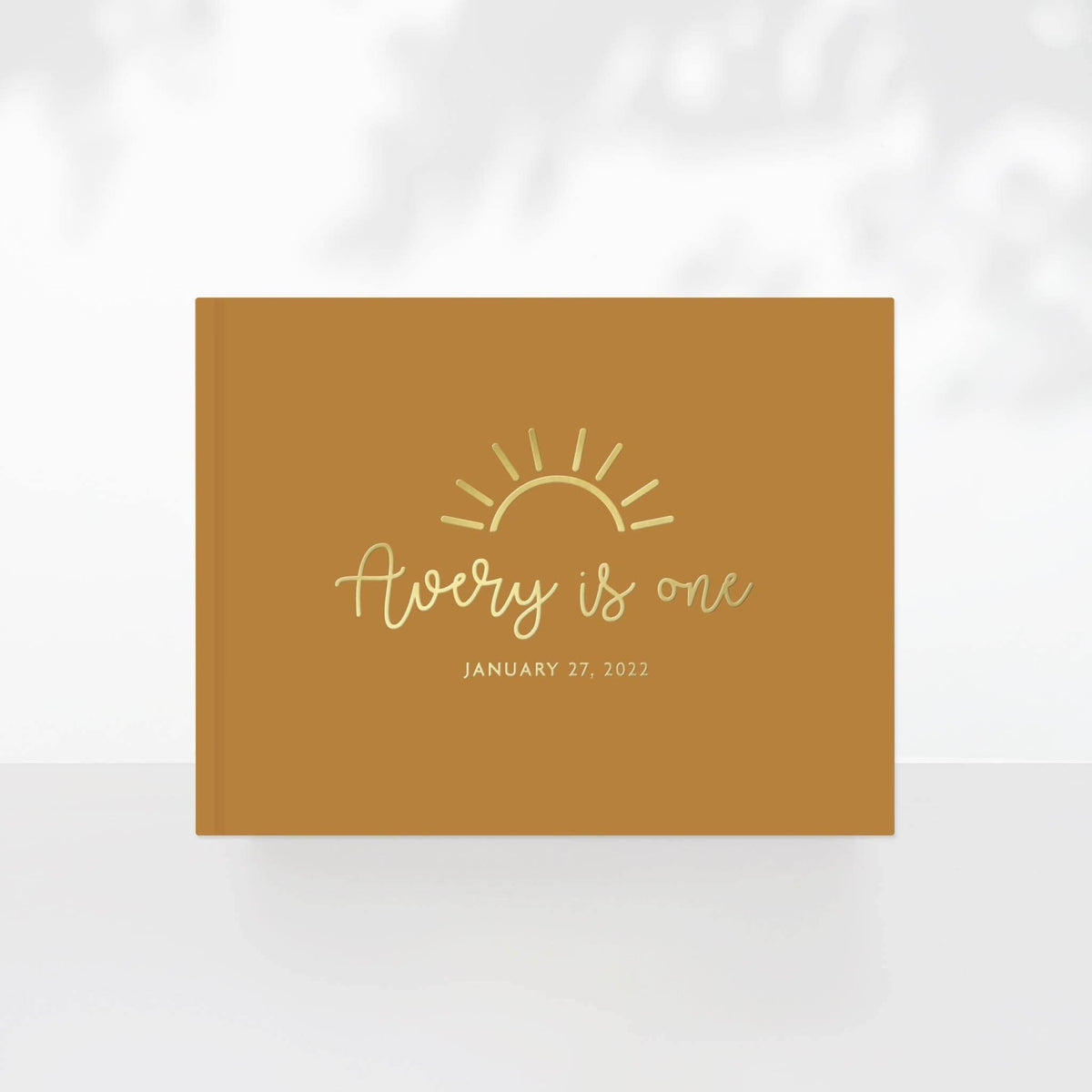 Sunshine Birthday Album / First Birthday / Baby Shower Guest Book / Scrapbook / Real Gold Foil / Instant Photo Album / Photo Journal