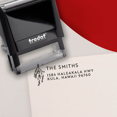 Mistletoe Christmas Return Address Stamp