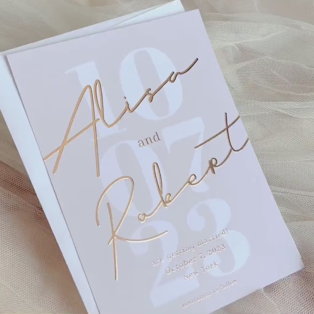 Our Big Day | Foil Save the Date Cards