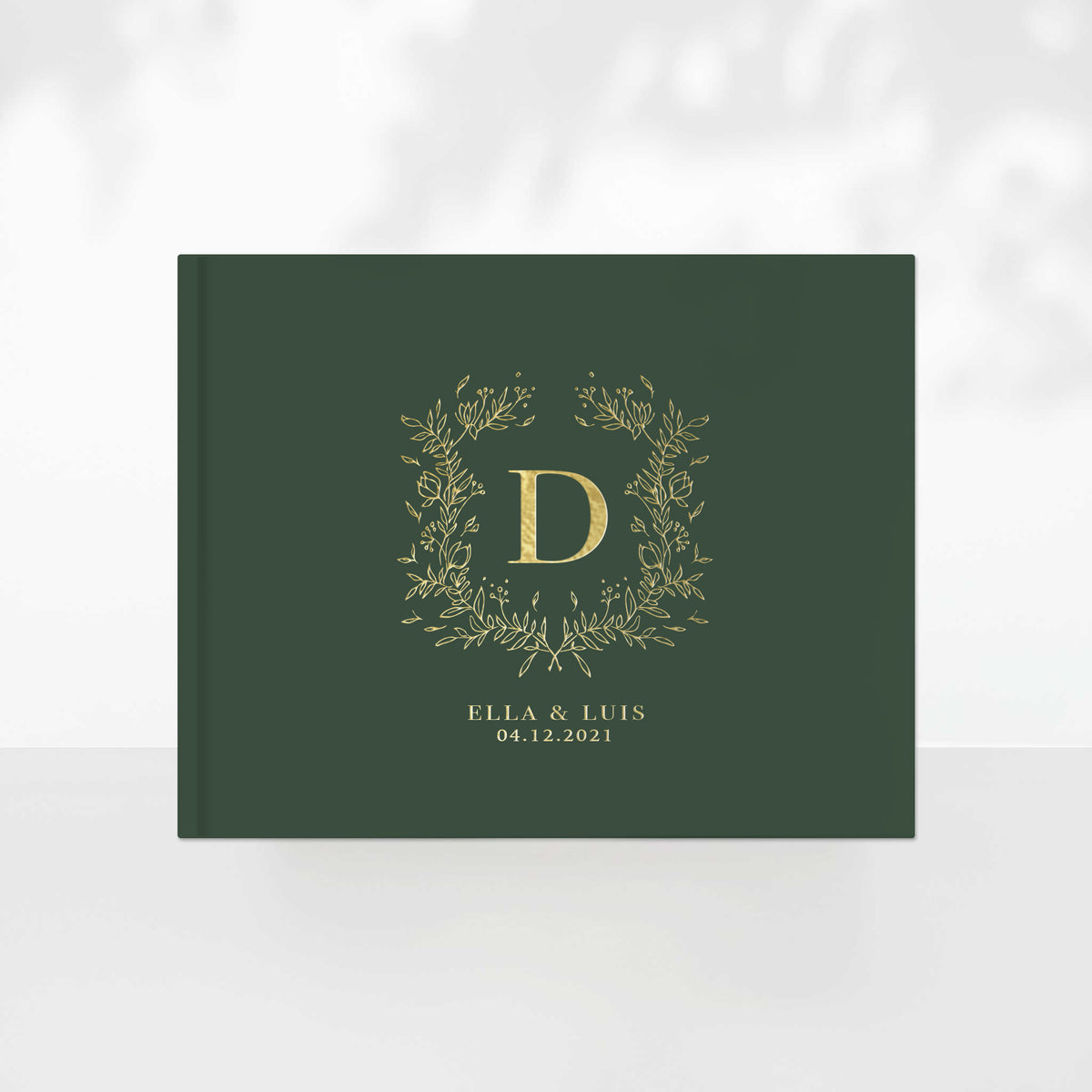 Floral Monogram Wedding Guest Book