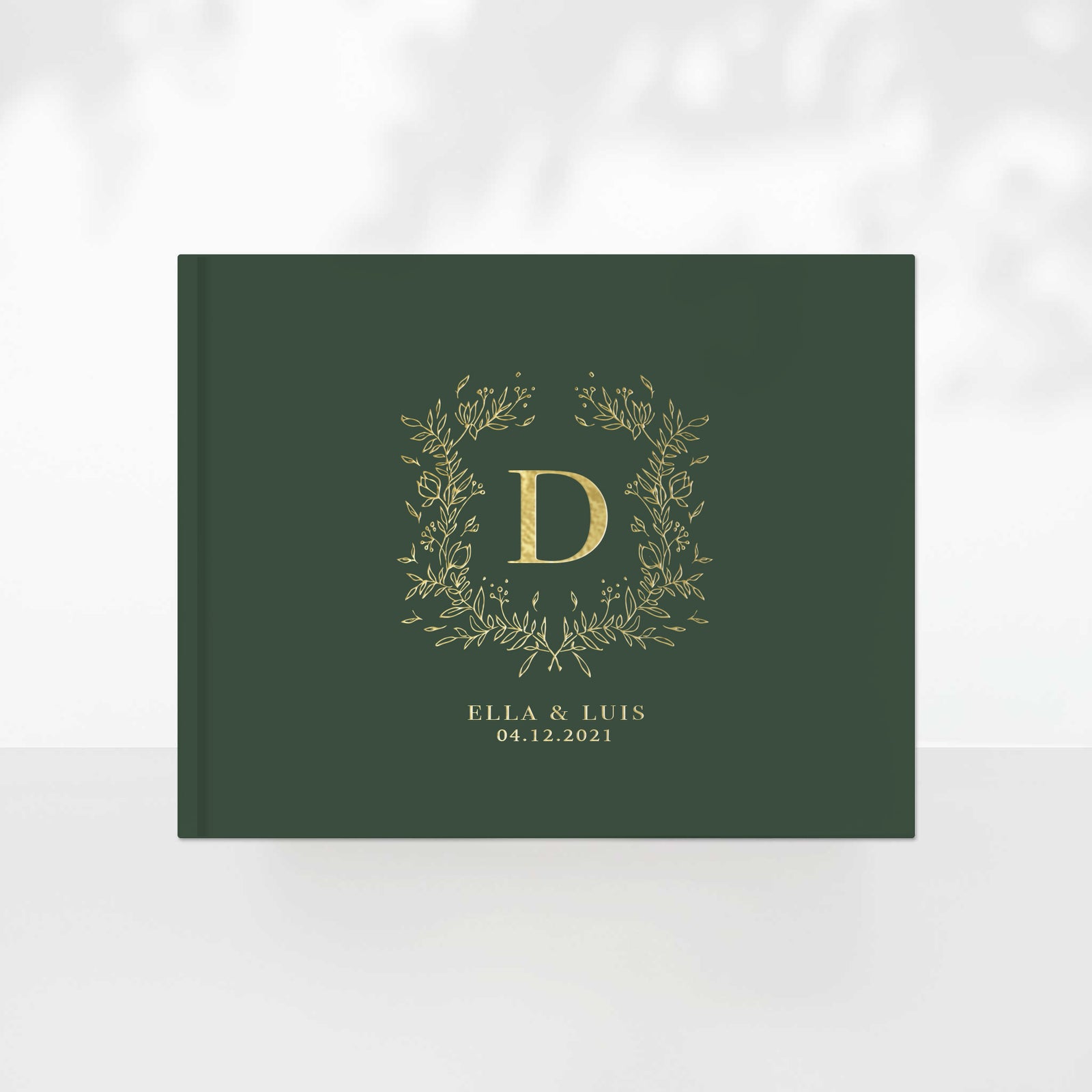 Floral Monogram Wedding Guest Book