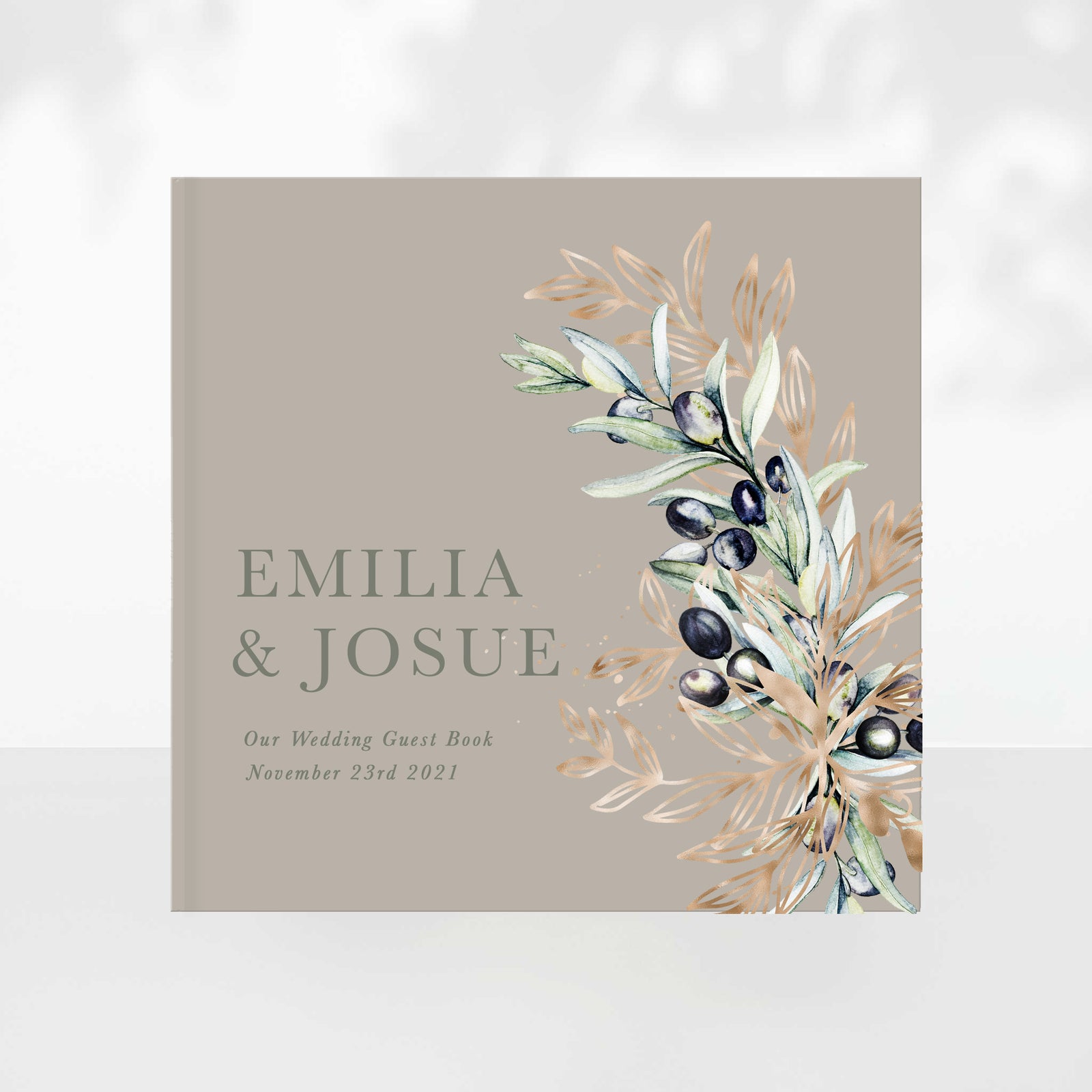 Olive Wedding Guest Book