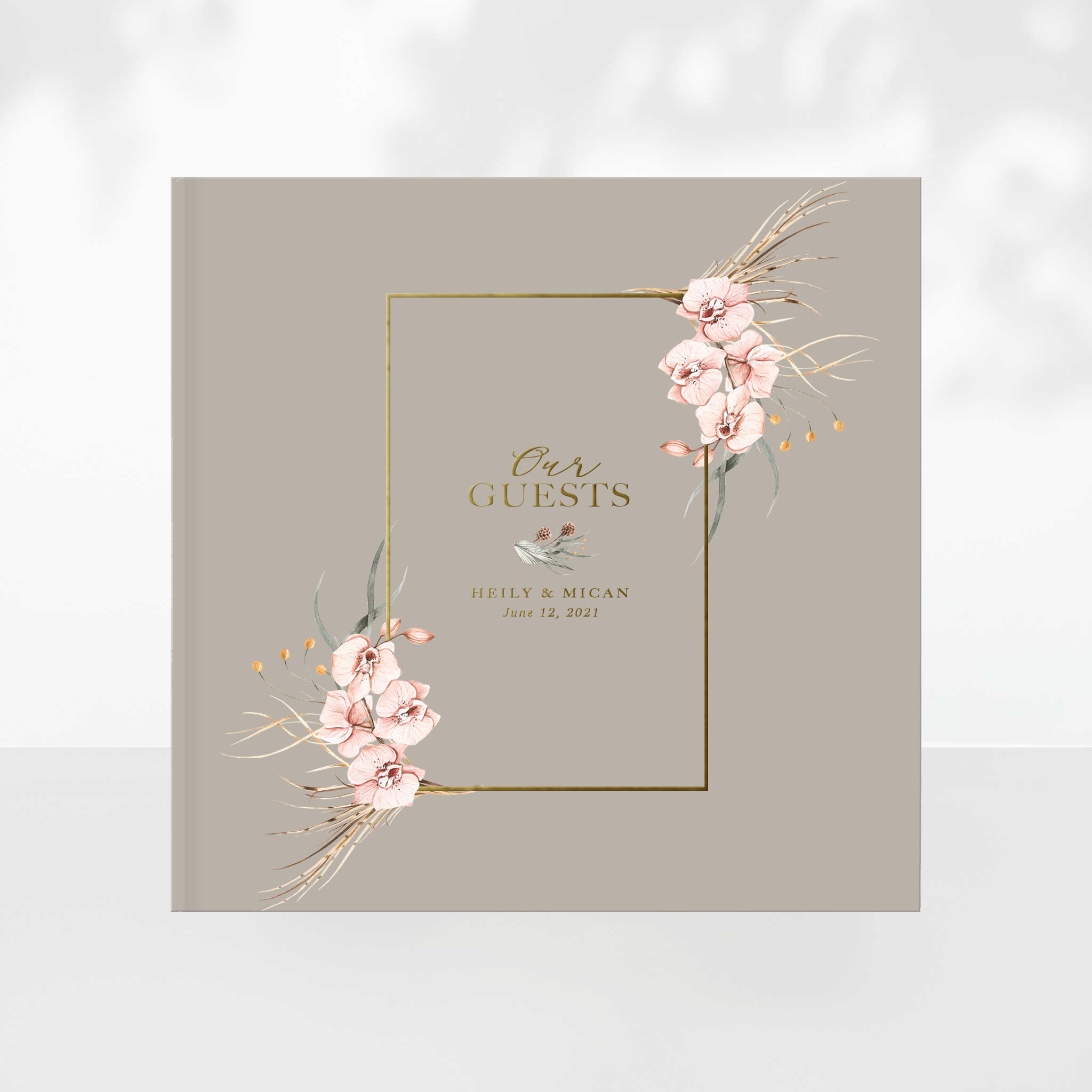 Orchid Wedding Guest Book