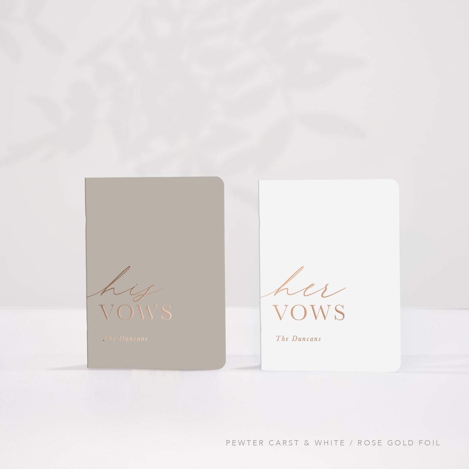 Minimal Wedding Vow Books