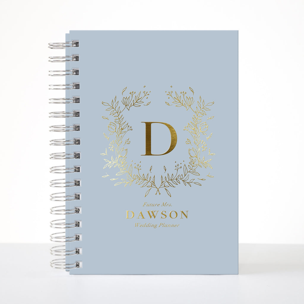 FLORAL DIARY WITH GOLD BINDER RINGS